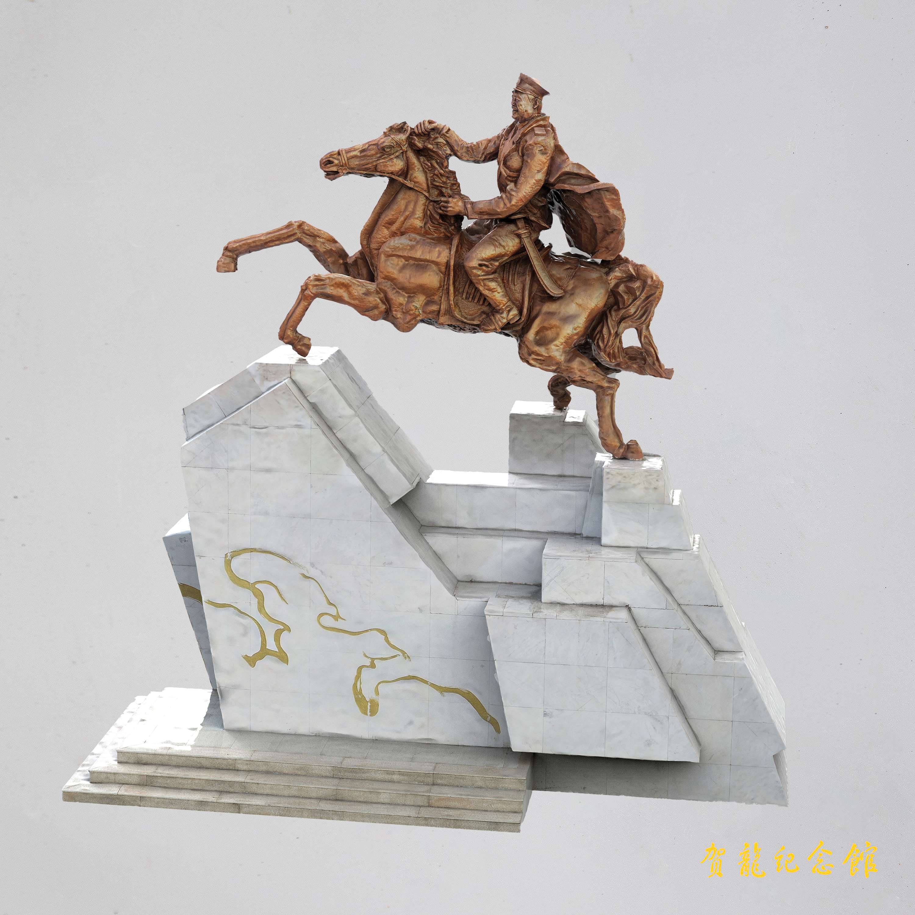 贺龙骑马雕塑